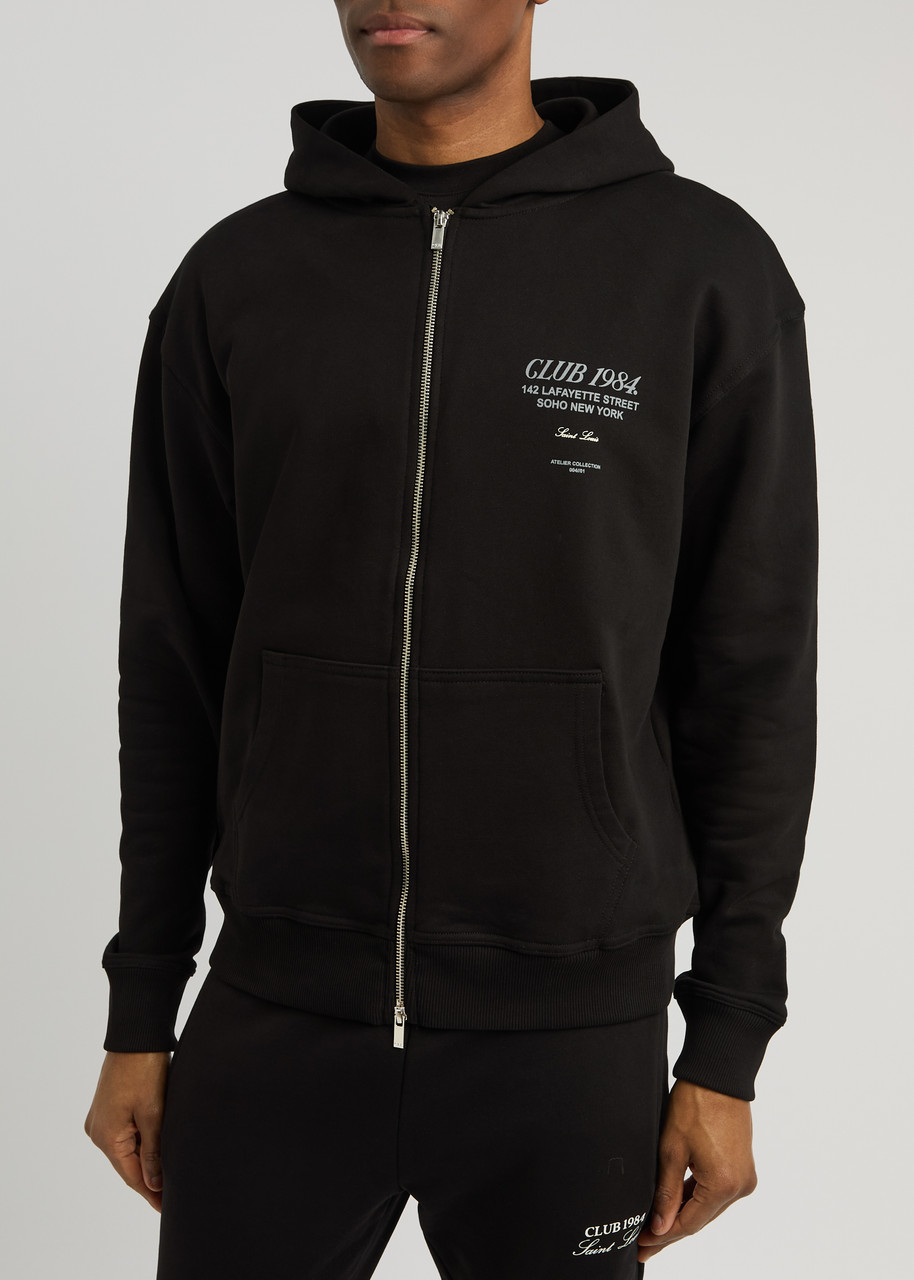 CLUB 1984 Soho printed hooded cotton sweatshirt | Harvey Nichols