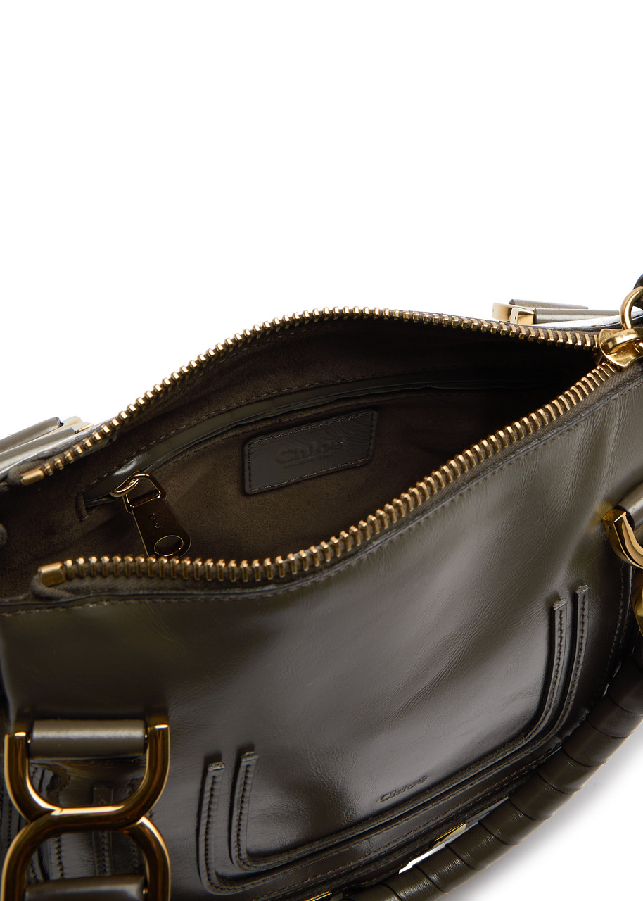 CHLOE Marcie small glossed leather shoulder bag | Harvey Nichols