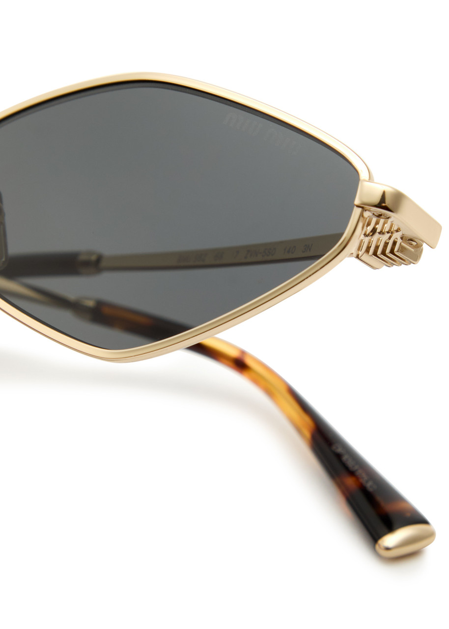 Miu Miu Narrow hexagonal-frame sunglasses - Sunglasses - Save