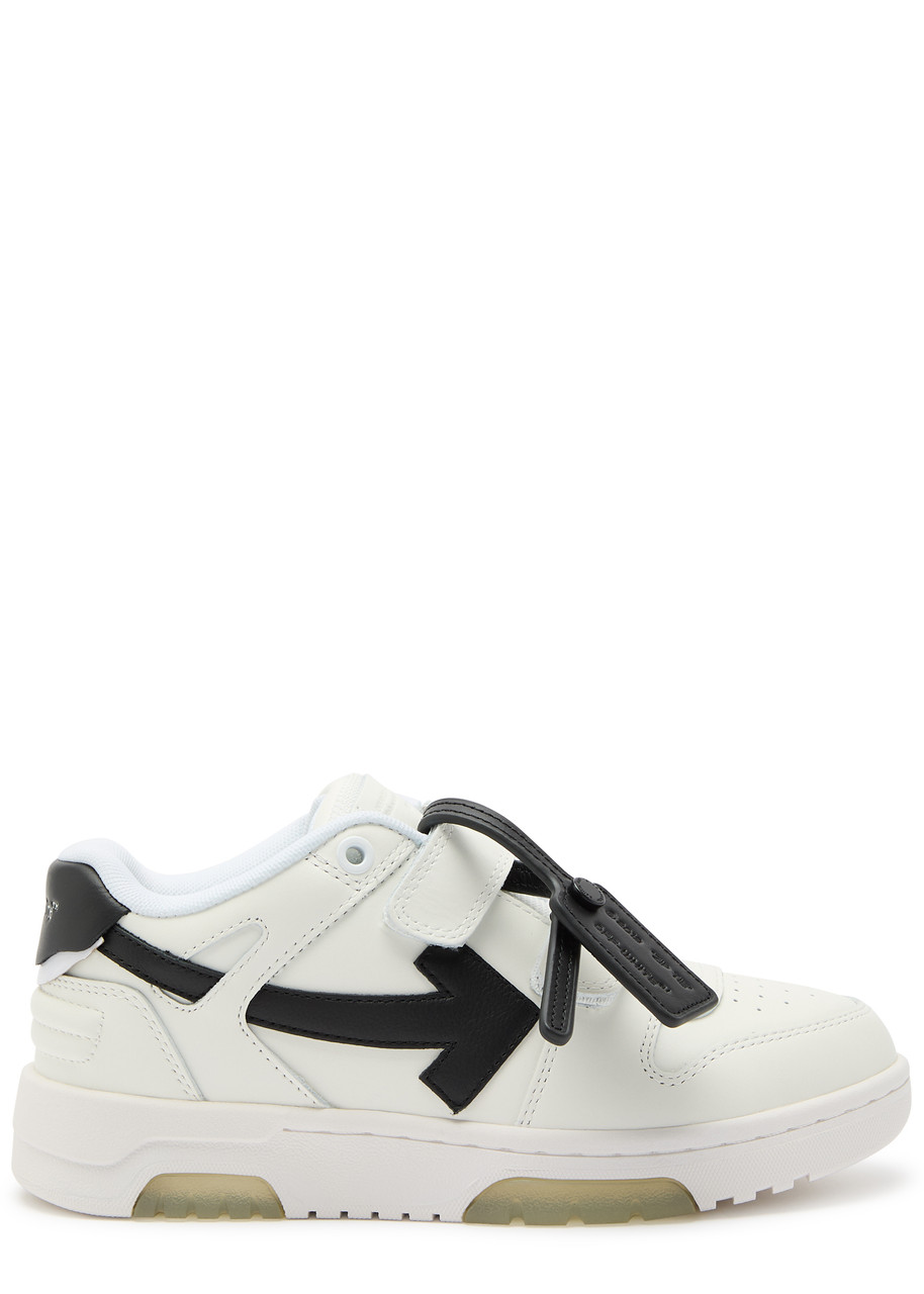 OFF-WHITE KIDS Out Of Office panelled leather sneakers (IT25-IT33