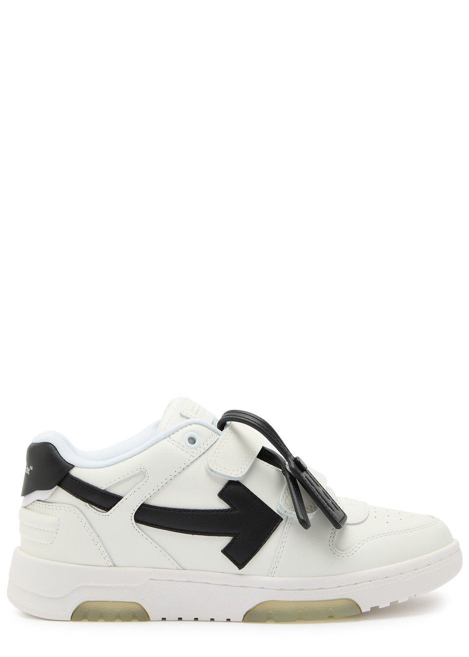 OFF-WHITE KIDS Out Of Office panelled leather sneakers (IT34-IT38