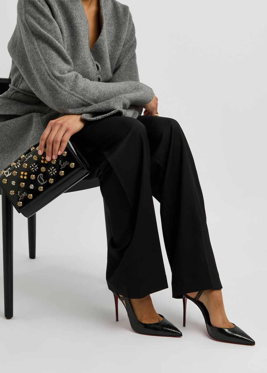 CHRISTIAN LOUBOUTIN Jenlove 100 cracked-effect leather pumps