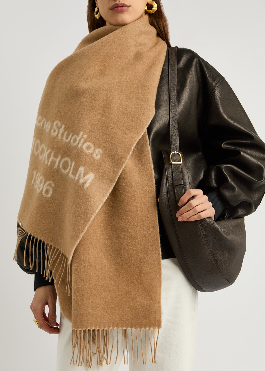 ACNE STUDIOS Venus 1996 logo-intarsia wool scarf | Harvey Nichols