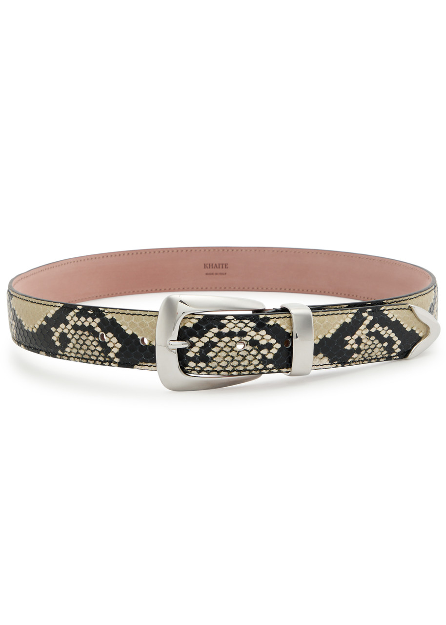 Khaite Benny snake-effect leather belt - Belts - Compare Khaite Benny snake-effect leather belt - Belts - Compare