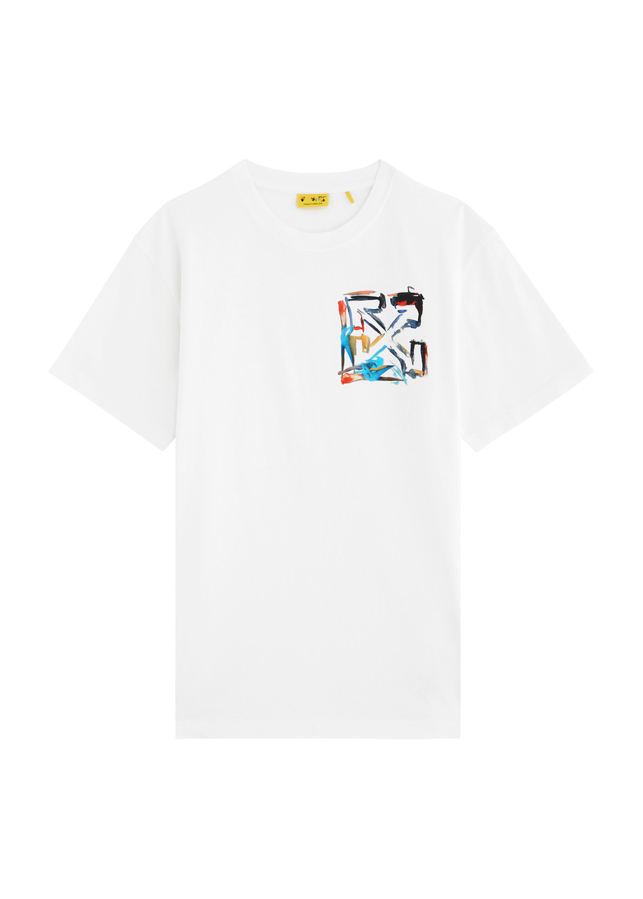 OFF-WHITE KIDS Watercolour logo-print cotton T-shirt (4-12 years