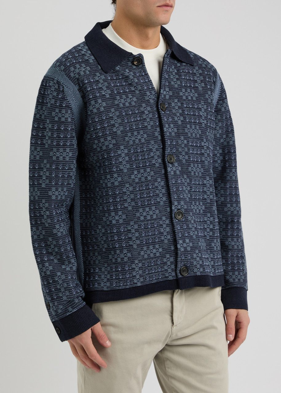 PS PAUL SMITH Patterned-intarsia cotton cardigan | Harvey Nichols