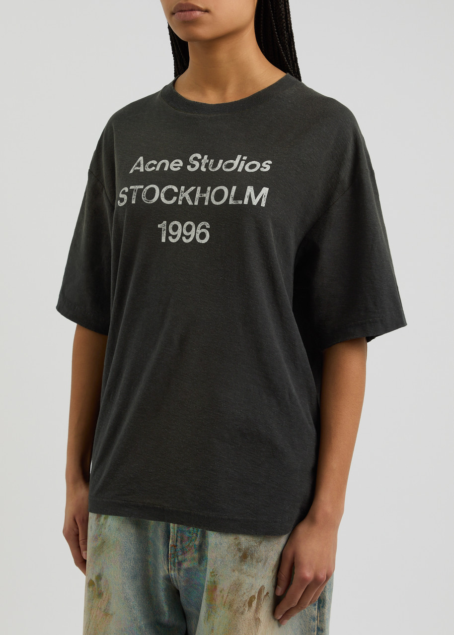 トップス acne studios ACNE STUDIOS Logo cotton-blend T-shirt | Harvey Nichols
