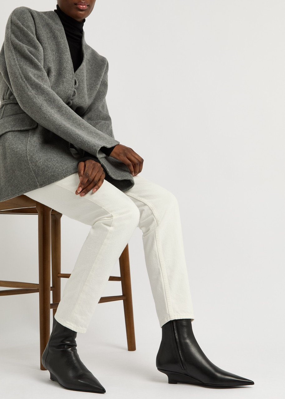 TOTEME Sharp 50 leather ankle boots | Harvey Nichols TOTEME Sharp 50 leather ankle boots | Harvey Nichols