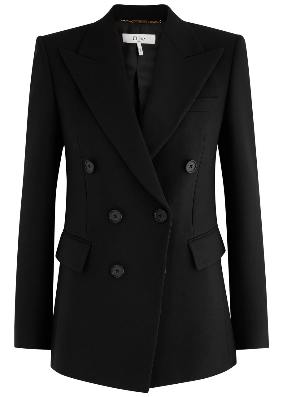 CHLOE Double-breasted wool blazer | Harvey Nichols