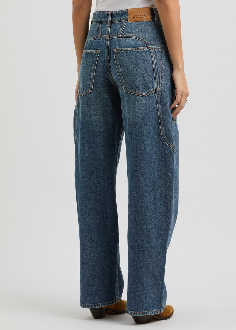 デニム・ジーパン Isabel Marant Beryl Denim Jeans ISABEL MARANT Beryl wide-leg Jeans | Blue | FARFETCH
