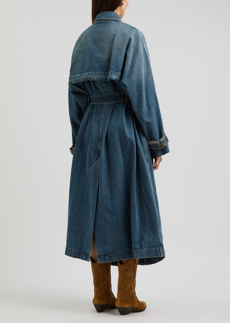 【Isabel Marant】 Brekkaデニムコート ISABEL MARANT Brekka belted denim coat | Harvey Nichols