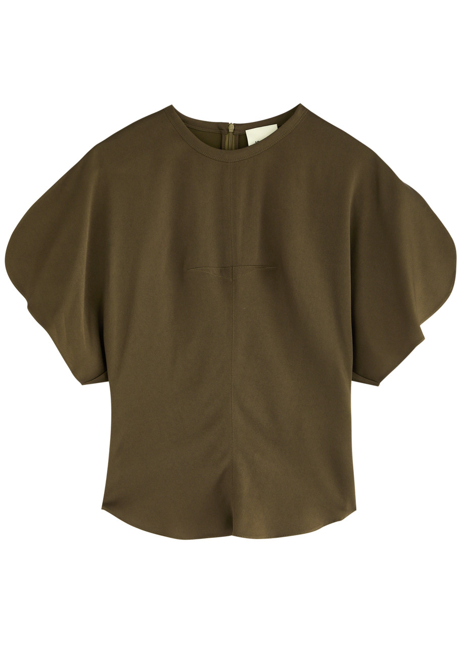 【関税込み】Isabel Marant ブラウン Karlita トップス ISABEL MARANT Karlita satin top | Harvey Nichols
