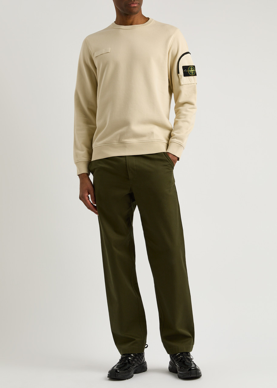 STONE ISLAND Logo cotton sweatshirt | Harvey Nichols