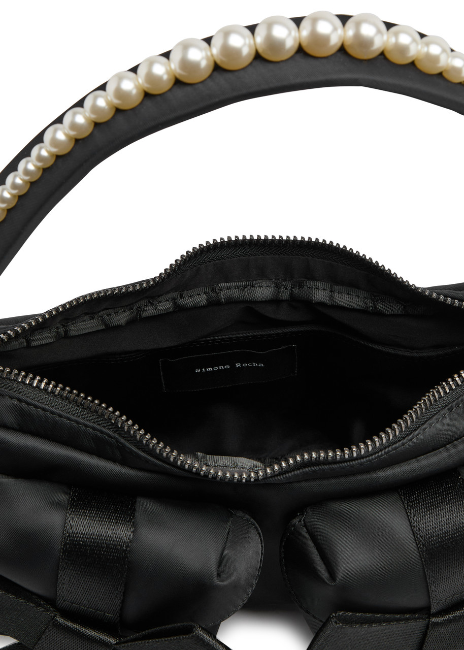 【Simone Rocha】ユーティリティ ボウ パールショルダーバッグ SIMONE ROCHA Utility Bow faux pearl-embellished shell