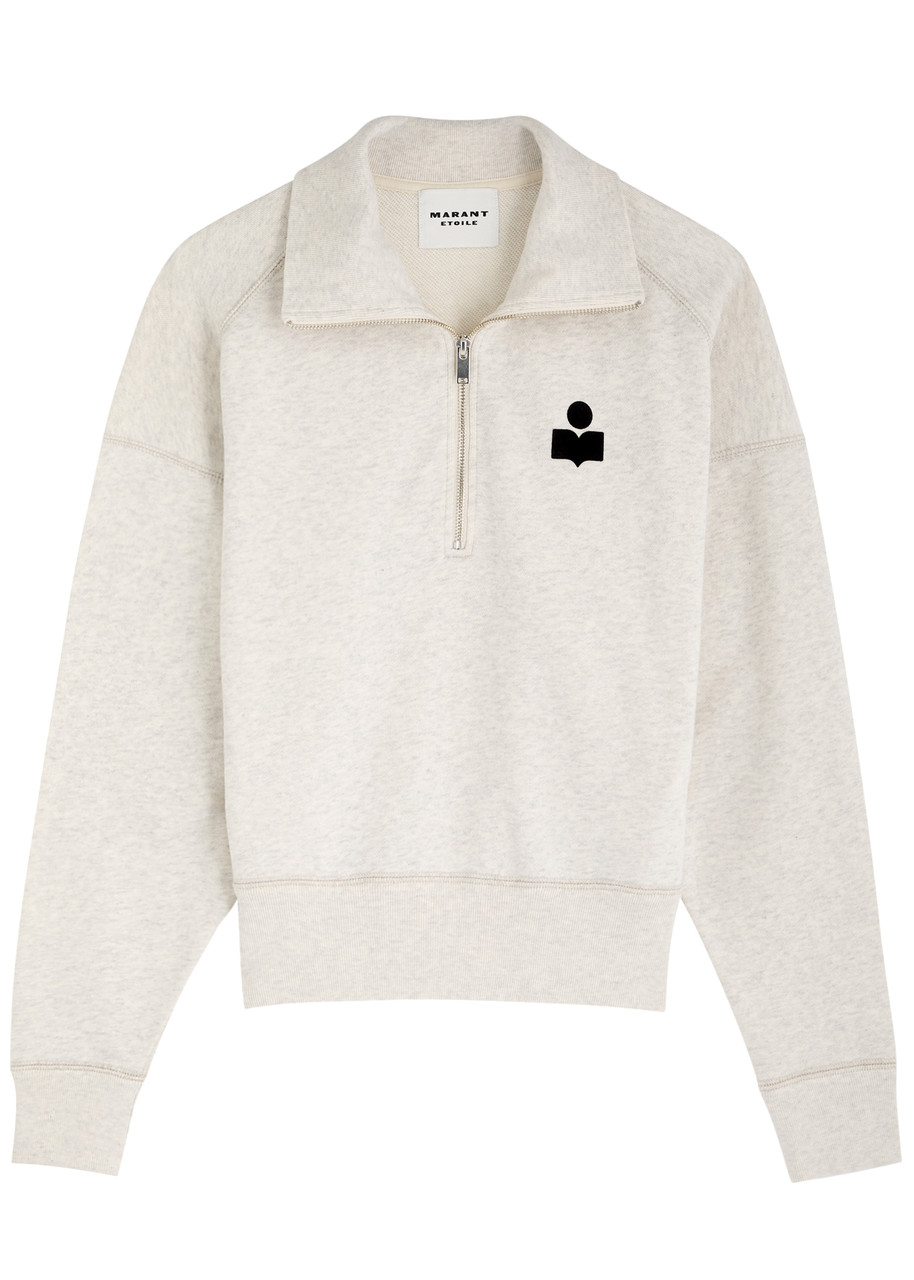 ISABEL MARANT ÉTOILE Ross half-zip cotton-blend sweatshirt