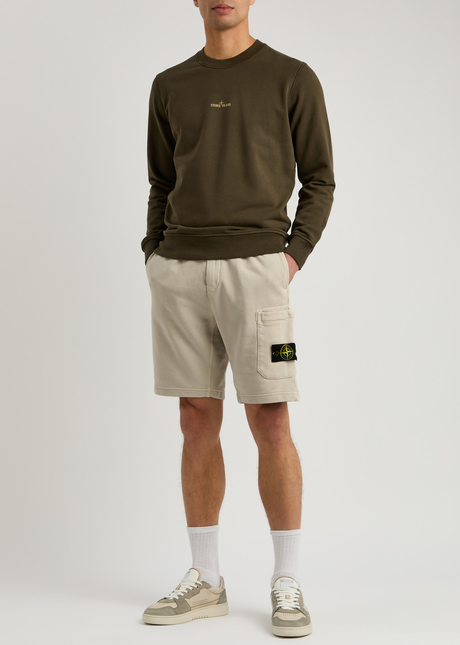 STONE ISLAND Logo cotton shorts | Harvey Nichols