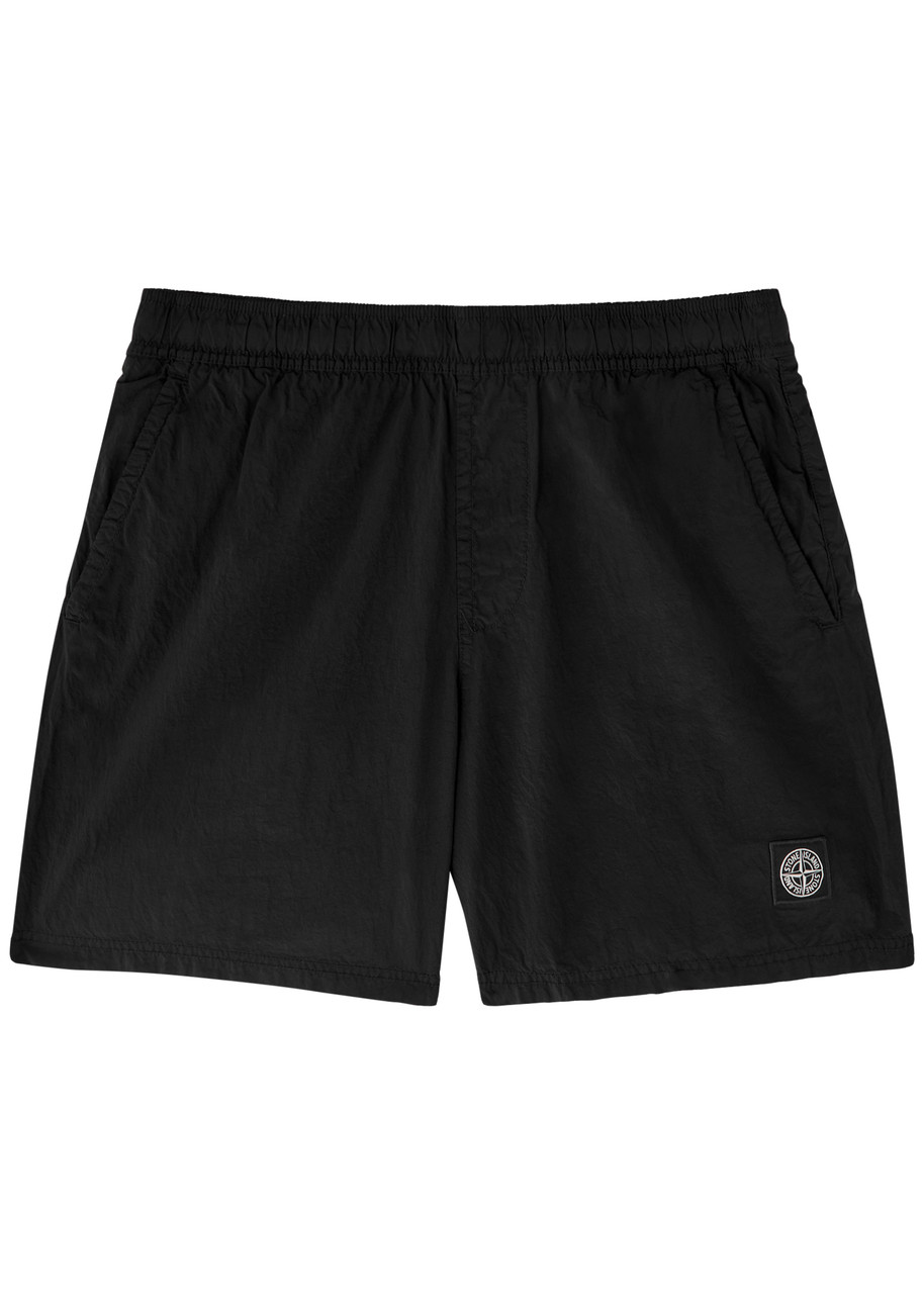STONE ISLAND Logo crinkled nylon swim shorts | Harvey Nichols