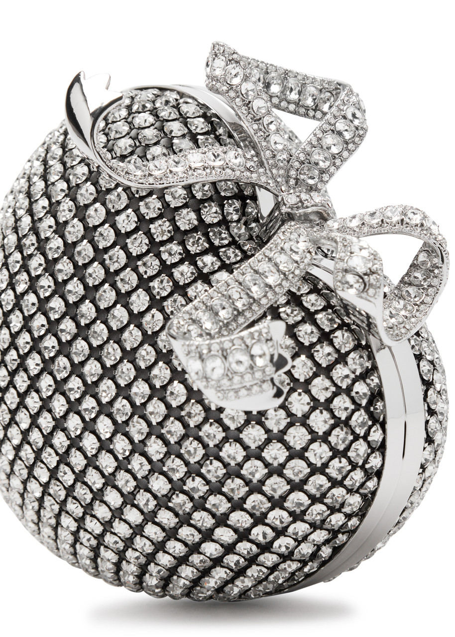 【SELF PORTRAIT】Satin Top Handle Heart Clutch colour collection: Satin Top Handle Heart Clutch – self