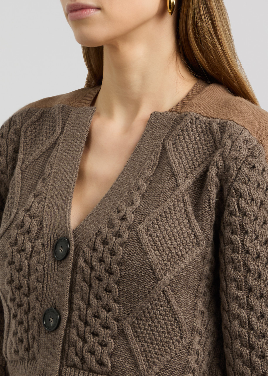 トップス herlipto Layered Cable Knit Cardigan STELLA MCCARTNEY Layered cable-knit wool cardigan | Harvey