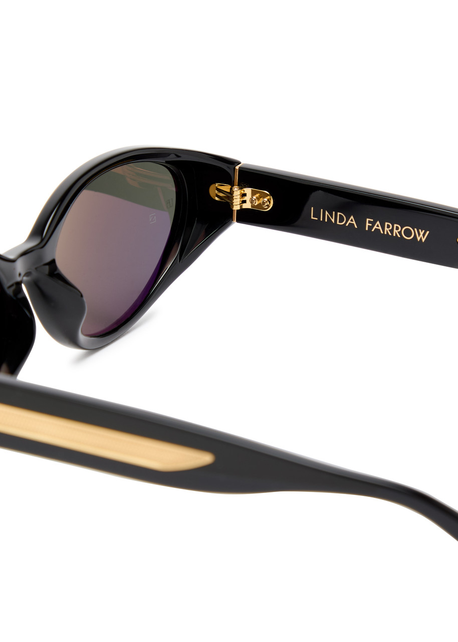 LINDA FARROW LUXE Oval-frame sunglasses | Harvey Nichols