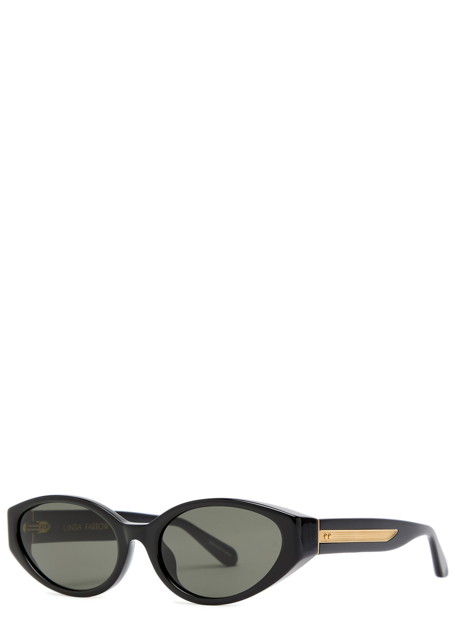 LINDA FARROW LUXE Oval-frame sunglasses | Harvey Nichols