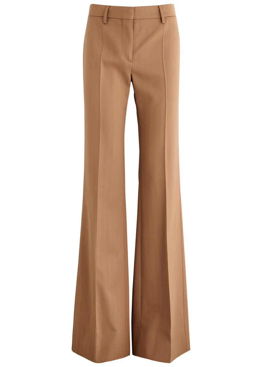 ボトムスその他 Stella McCartney Cream-coloured wool flared trousers STELLA MCCARTNEY Flared-leg wool-blend trousers | Harvey Nichols