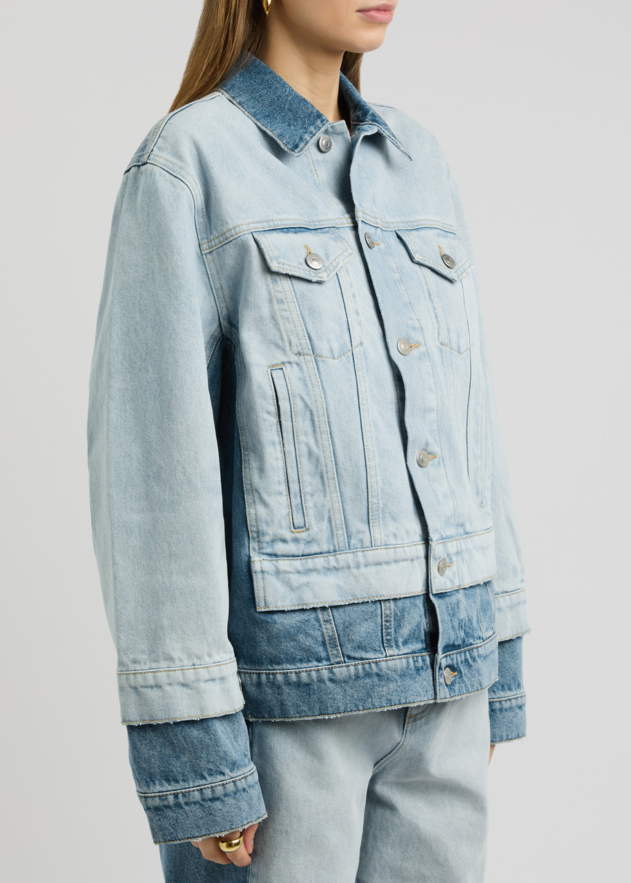 STELLA MCCARTNEY Panelled denim jacket | Harvey Nichols STELLA MCCARTNEY Panelled denim jacket | Harvey Nichols