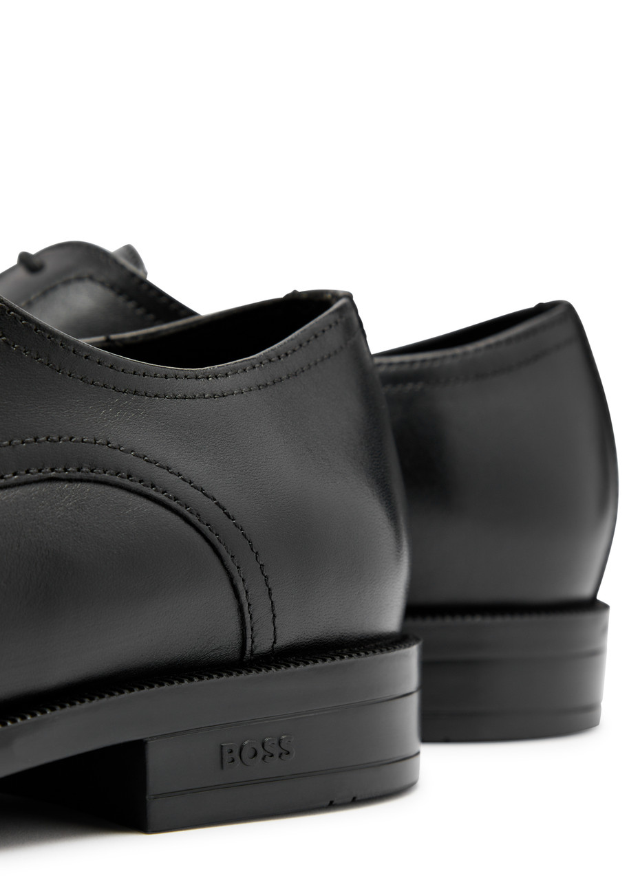 BOSS Tayil Dégradé Leather Derby Shoes in Brown for Men | Lyst