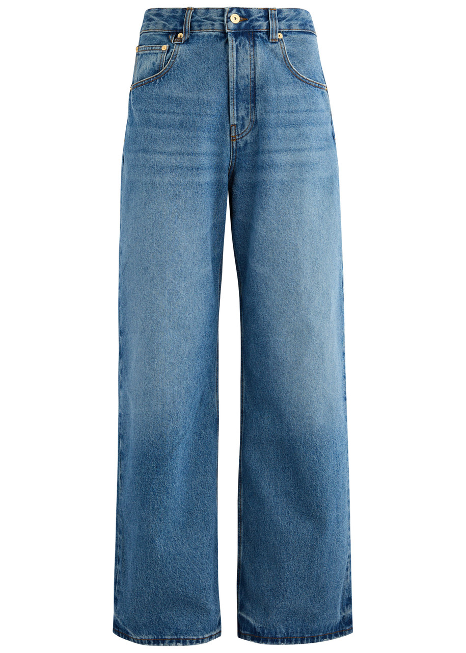 JACQUEMUS Le De Nîmes Large wide-leg jeans | Harvey Nichols JACQUEMUS Le De Nîmes Large wide-leg jeans | Harvey Nichols