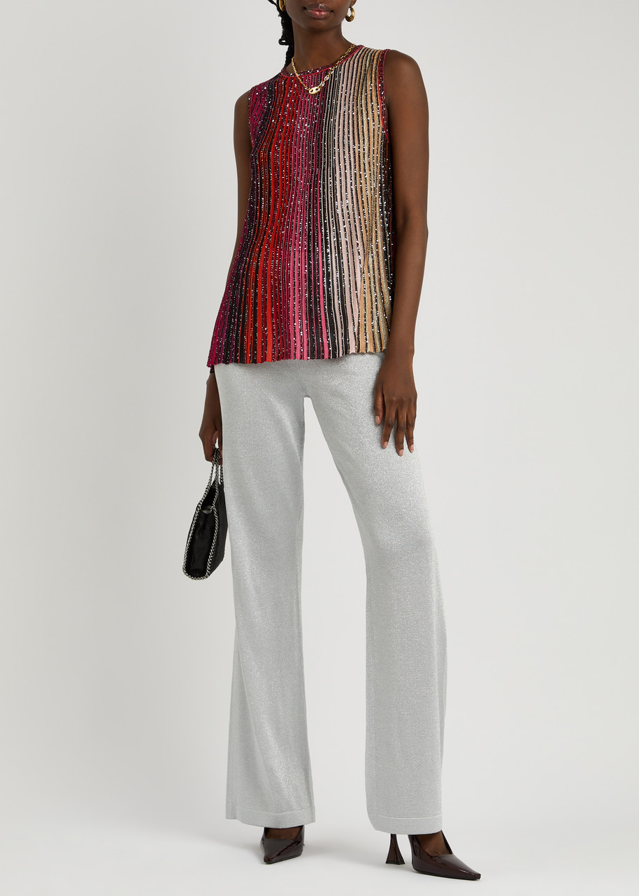 MISSONI Striped sequin-embellished ribbed-knit tank | Harvey Nichols