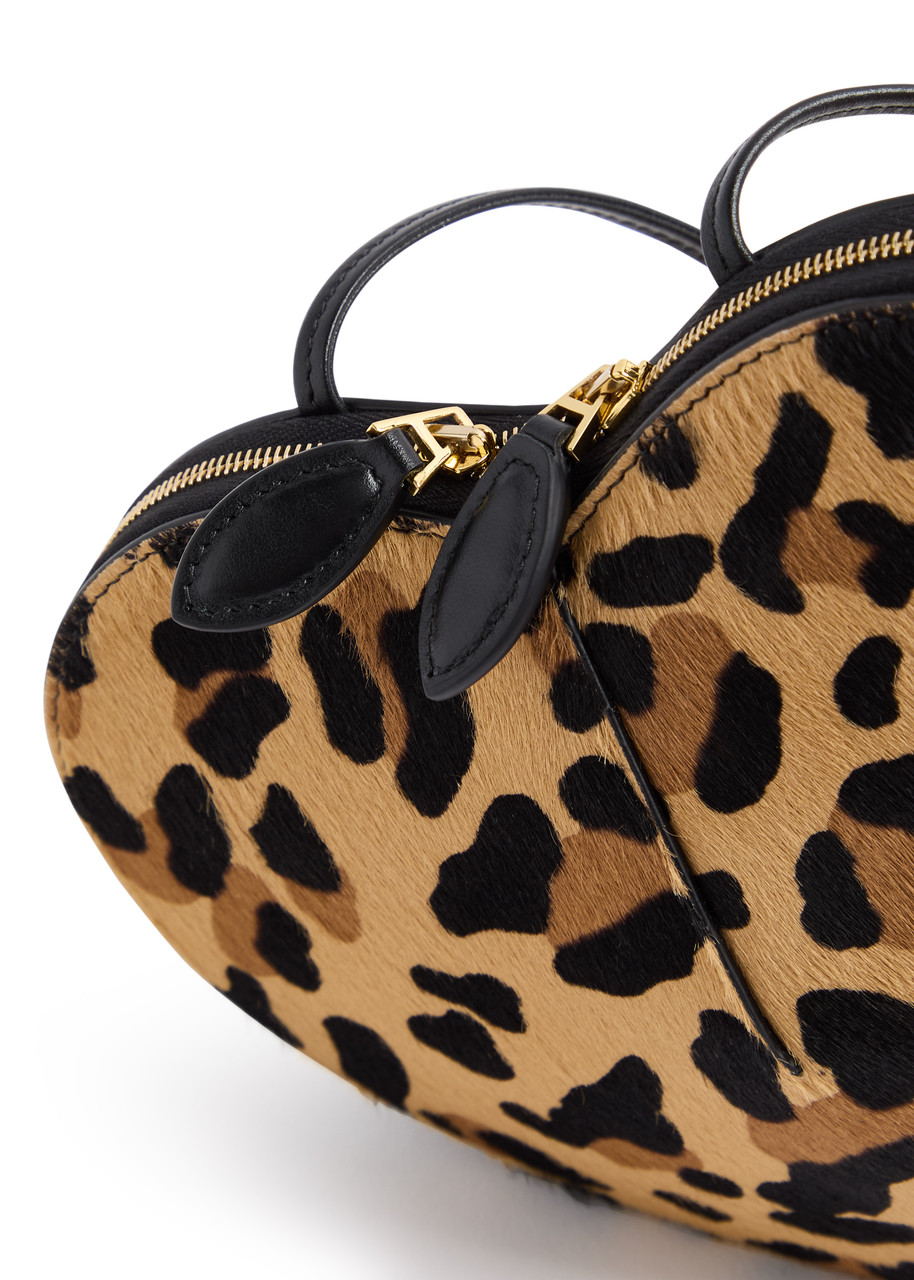 ヘアアクセサリー ALAIA LE COEUR BAG IN LEOPARD-PRINT CALF HAIR Alaïa Le Coeur Leopard Heart Genuine Calf Hair Crossbody Bag