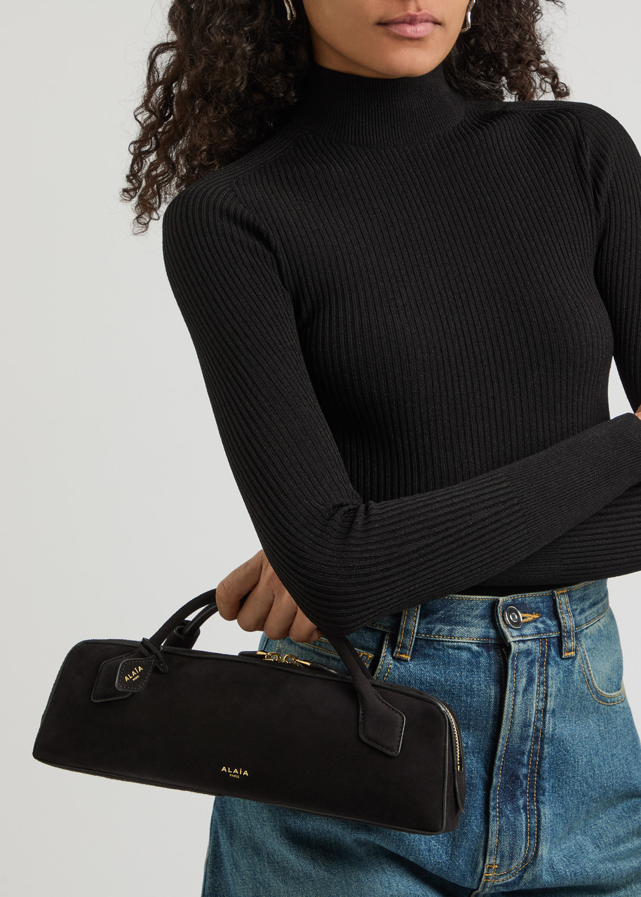 クラッチバッグ ALAIA LE TECKEL CLUTCH BLACK IN SUEDE ALAÏA Le Teckel suede clutch | Harvey Nichols