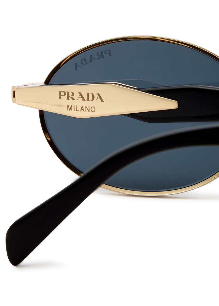 PRADA Oval-frame sunglasses | Harvey Nichols