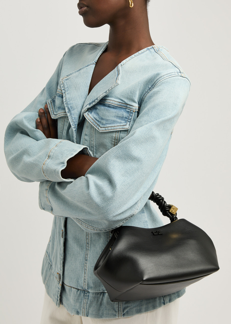GANNI Bou small leather top handle bag | Harvey Nichols