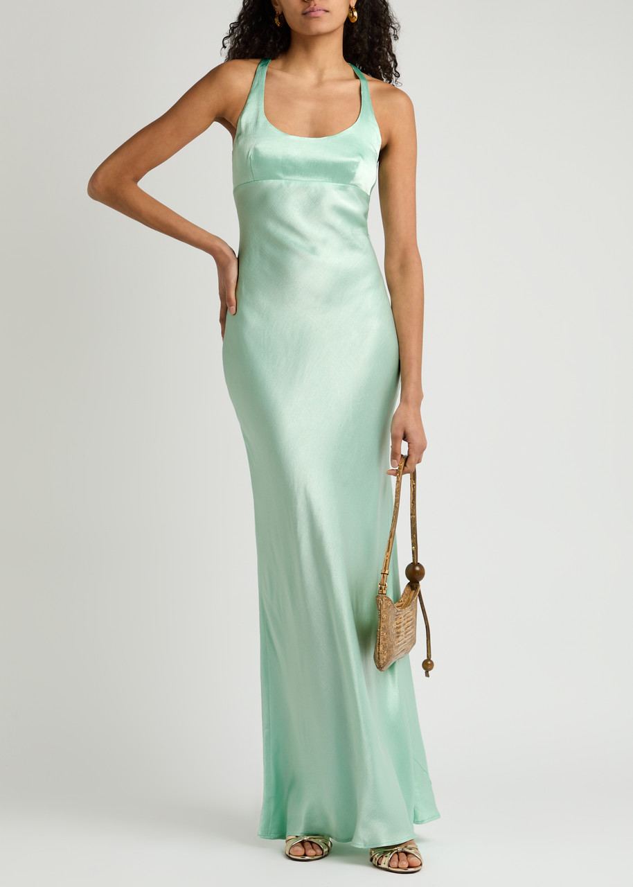 BEC & BRIDGE Maxina satin maxi dress | Harvey Nichols