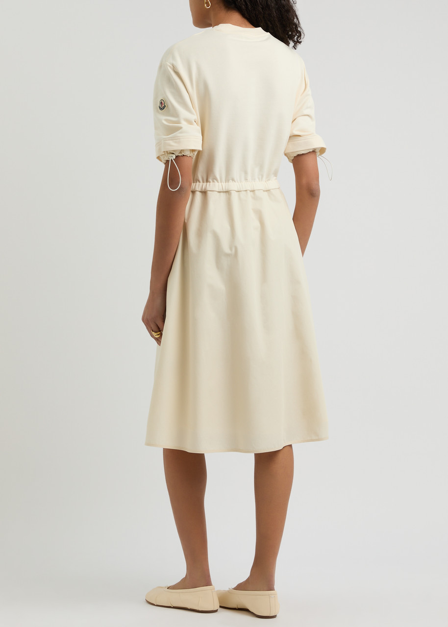 MONCLER Abito cotton and woven midi dress | Harvey Nichols