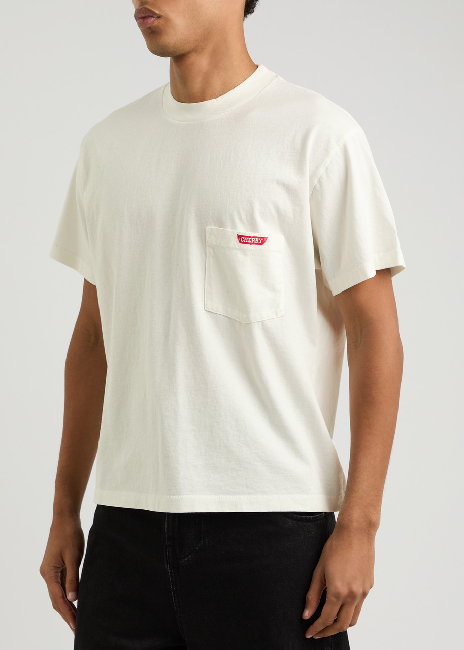 CHERRY LOS ANGELES ★ ロゴプリント Tシャツ Cherry Los Angeles - Printed Cotton-Mesh T-Shirt - White