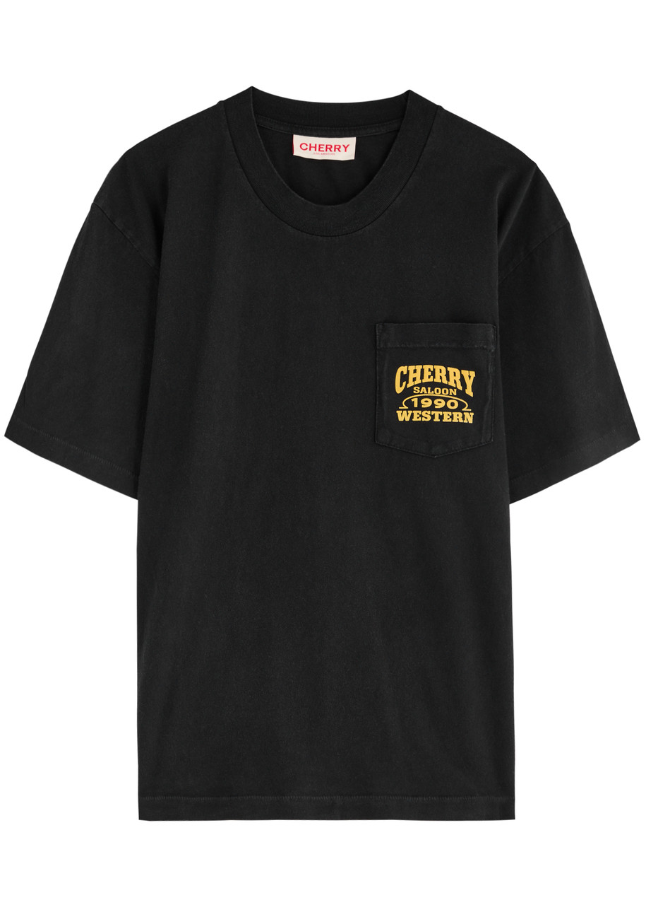 Tシャツ・カットソー NOT4NERD Pile Of Apples TShirts Black TS094BK CHERRY LOS ANGELES Logo printed cotton T-shirt | Harvey Nichols
