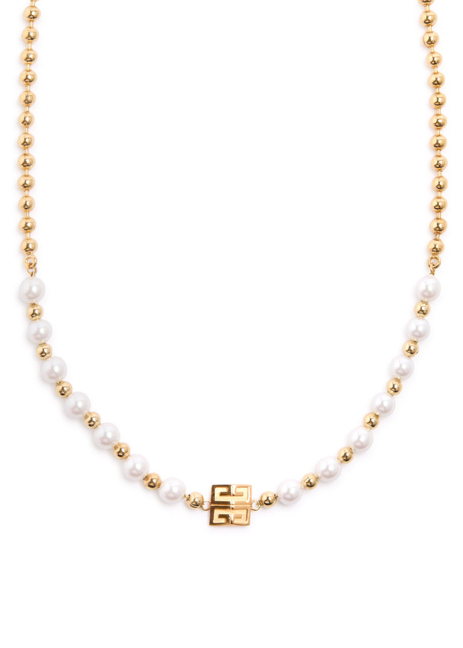 GIVENCHY 4G faux pearl-embellished necklace | Harvey Nichols