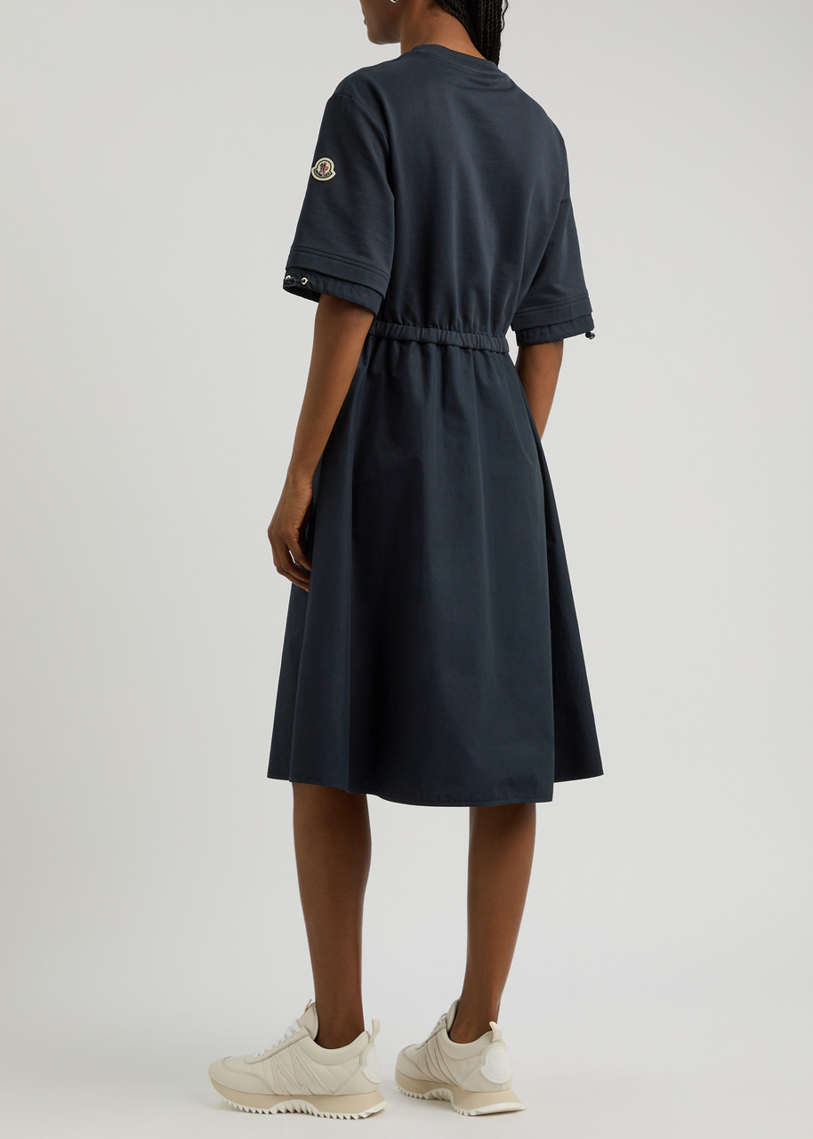 MONCLER Abito cotton and woven midi dress | Harvey Nichols