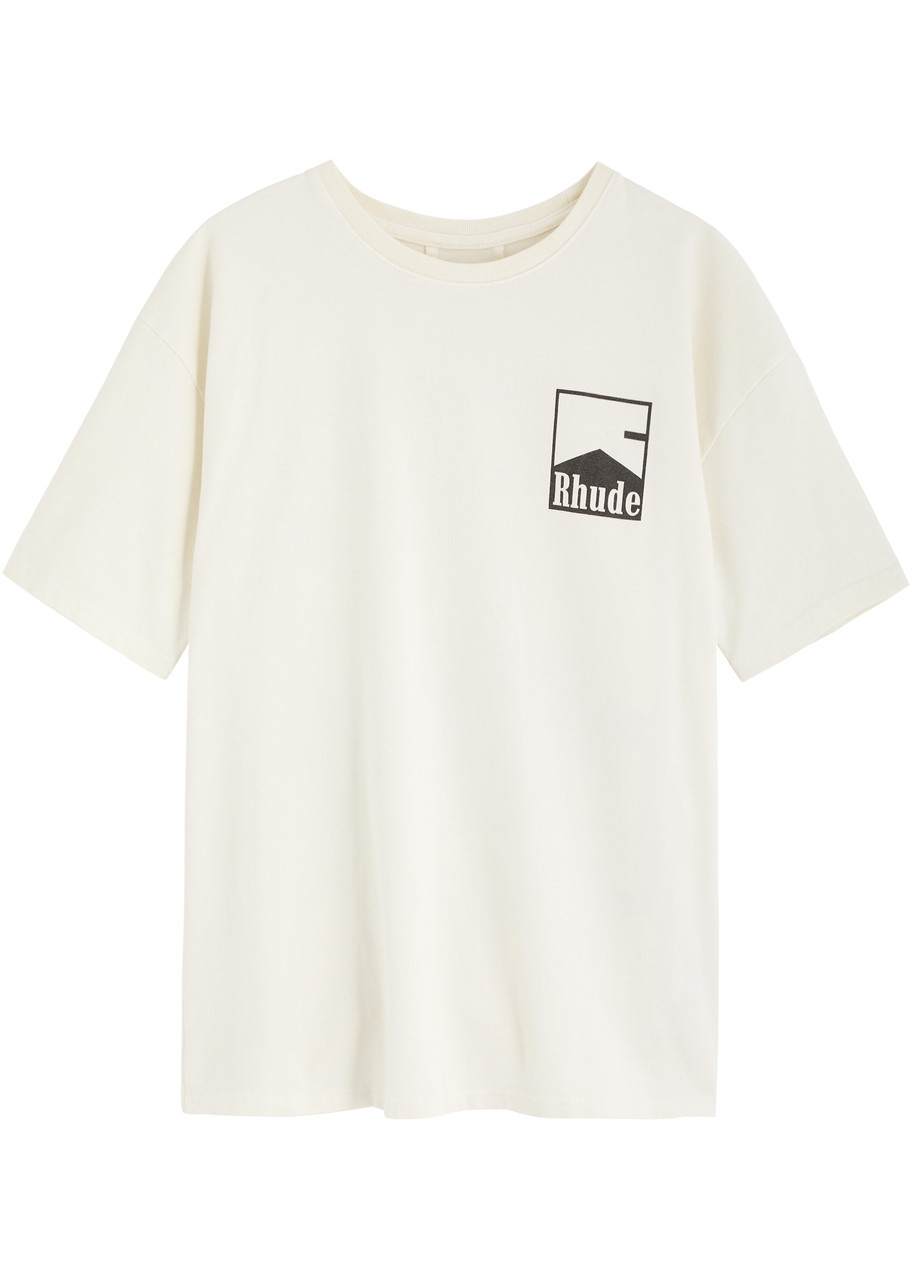 RHUDE Chevron logo-print cotton T-shirt | Harvey Nichols