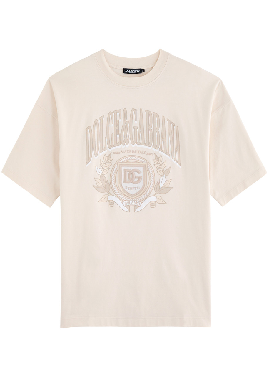 DOLCE & GABBANA Logo-print cotton T-shirt | Harvey Nichols