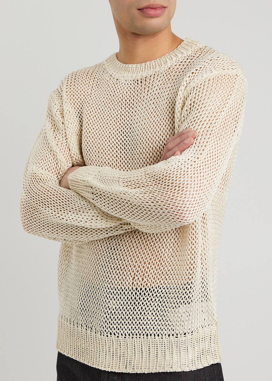 トップス jil sandar over dye knit Jil Sander - Metallic Knitted Sweater - Gray Jil Sander