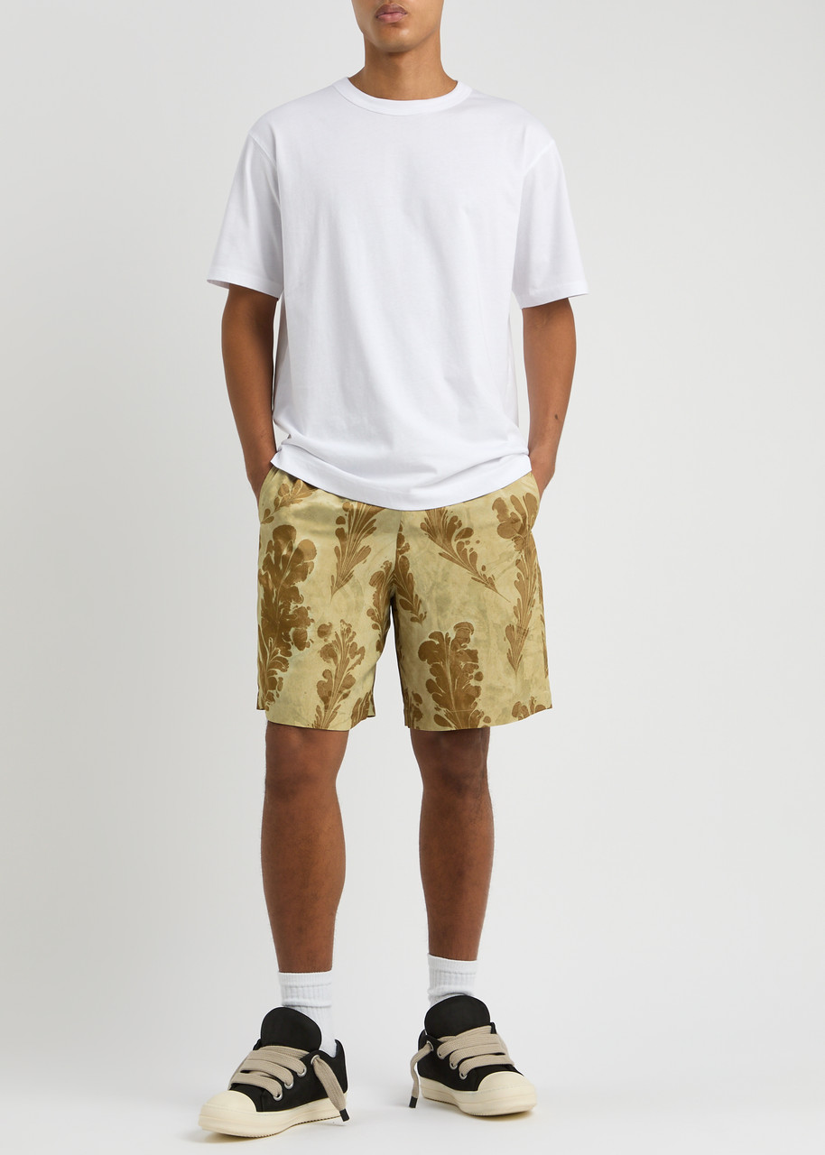 DRIES VAN NOTEN Piperi printed satin shorts | Harvey Nichols