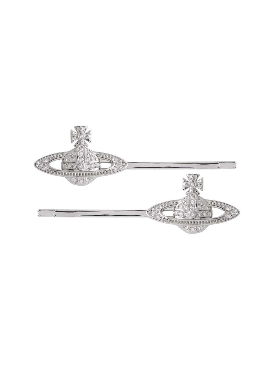 【Vivienne Westwood】Mini Bas Relief オーブヘアピン2個セット VIVIENNE WESTWOOD Mini Bas Relief orb hair clip - set of two