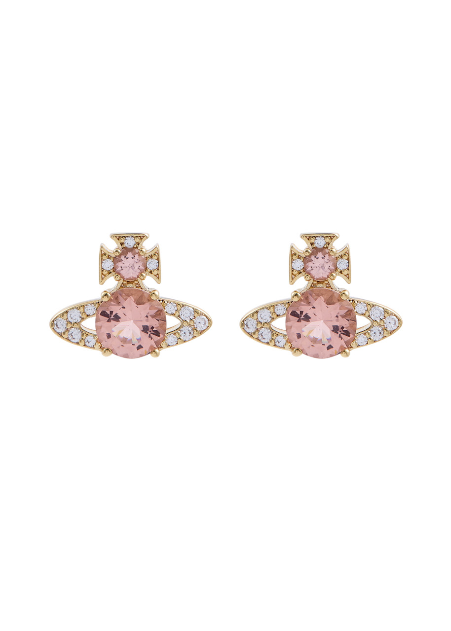 Crystal Earrings Vivienne Westwood Pink Heart Earrings VIVIENNE
