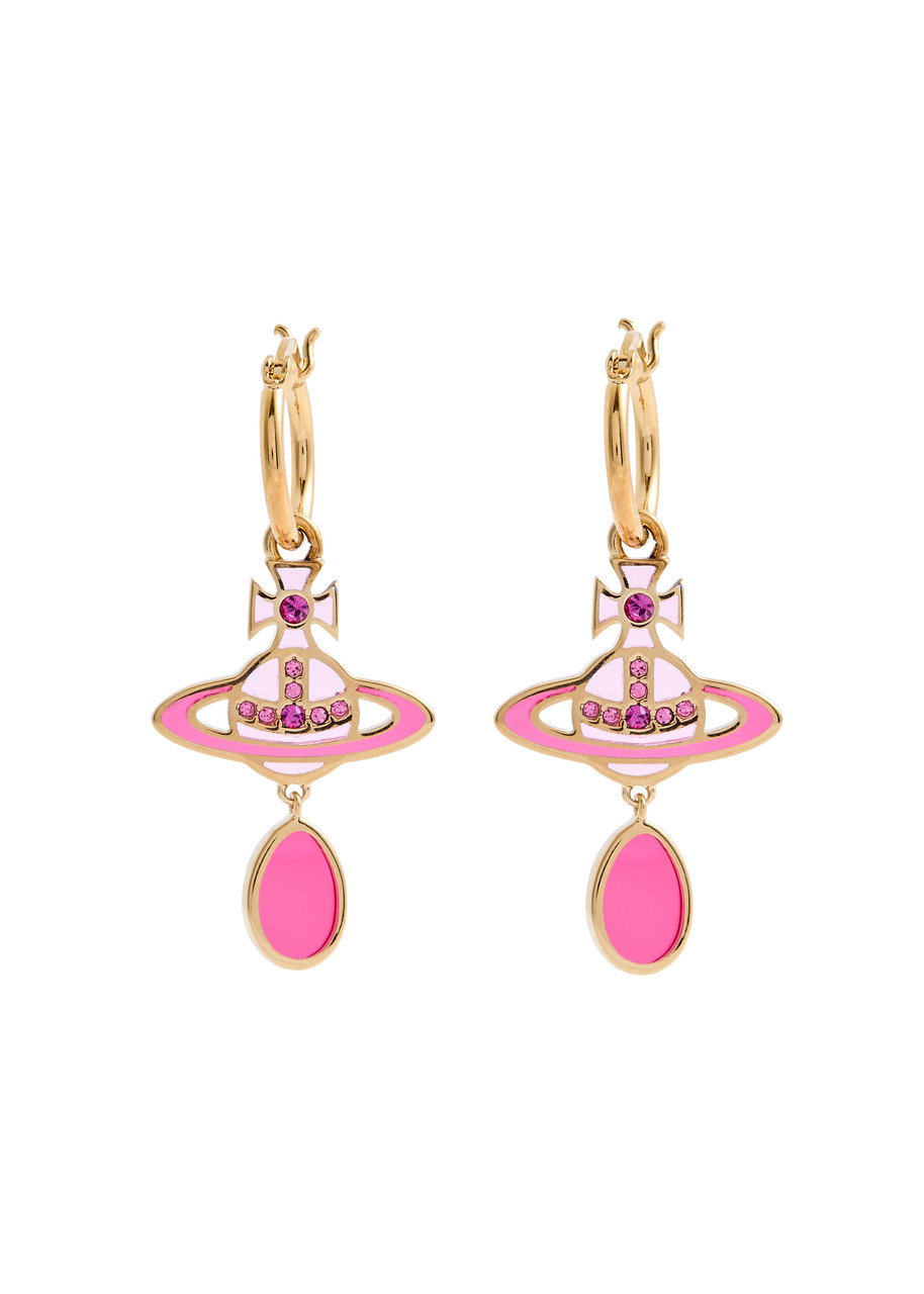 Vivienne Westwood☆ピンク オーブ Concetta ピアス VIVIENNE WESTWOOD Concetta embellished orb hoop earrings