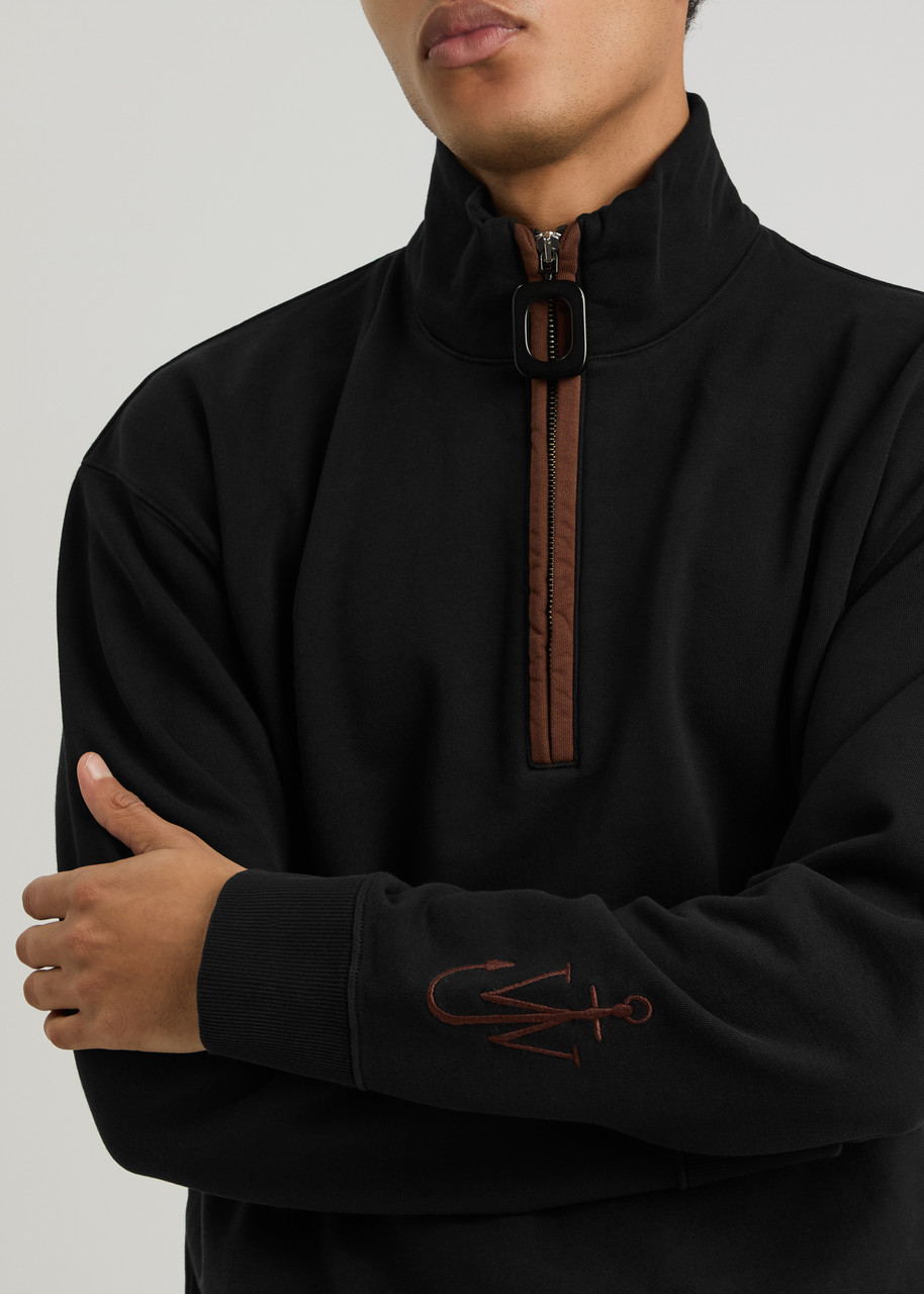 JW ANDERSON Half-zip cotton sweatshirt | Harvey Nichols