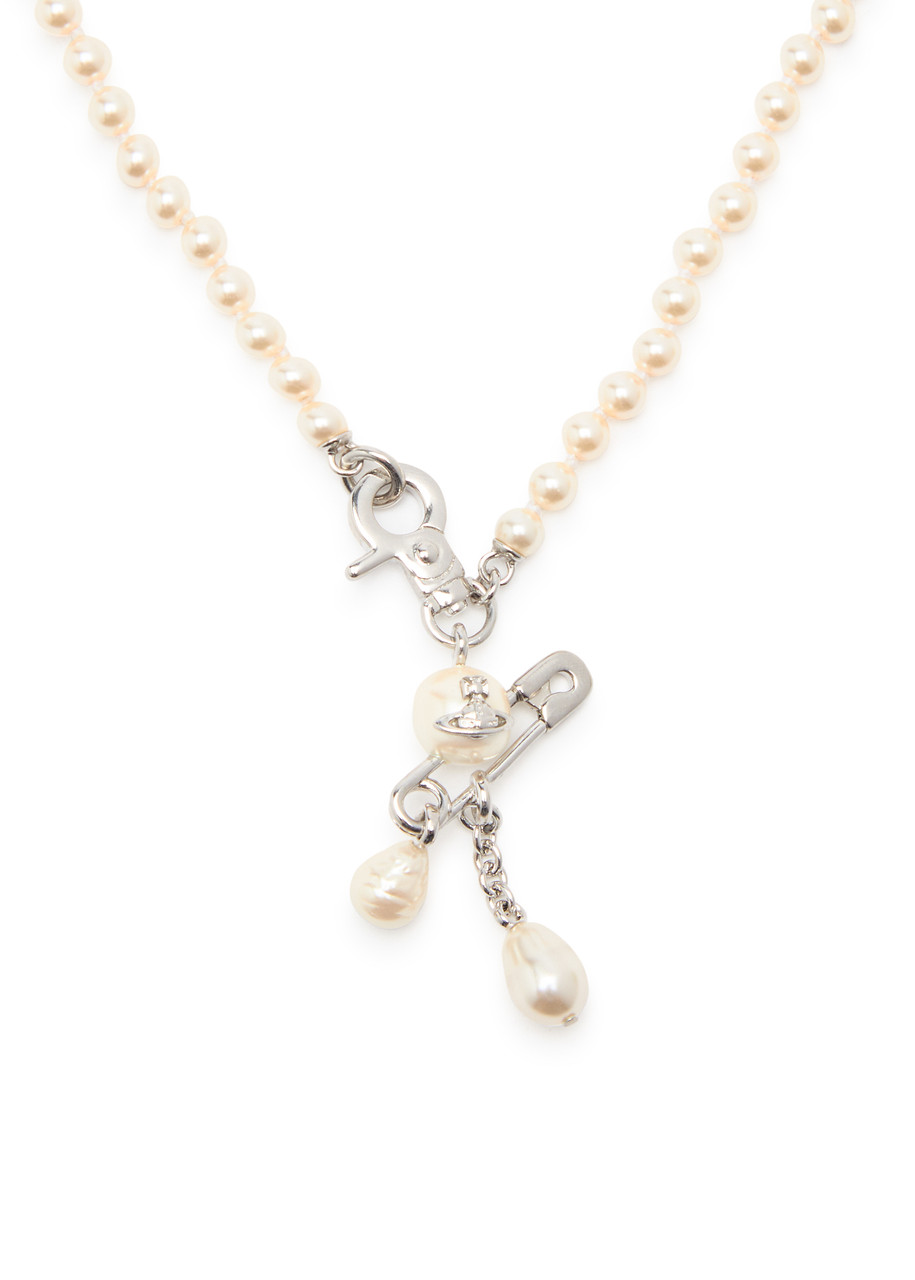 VIVIENNE WESTWOOD Claude small faux pearl necklace | Harvey Nichols
