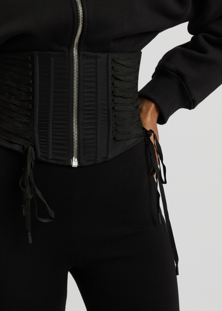 MUGLER Corset cotton sweatshirt | Harvey Nichols